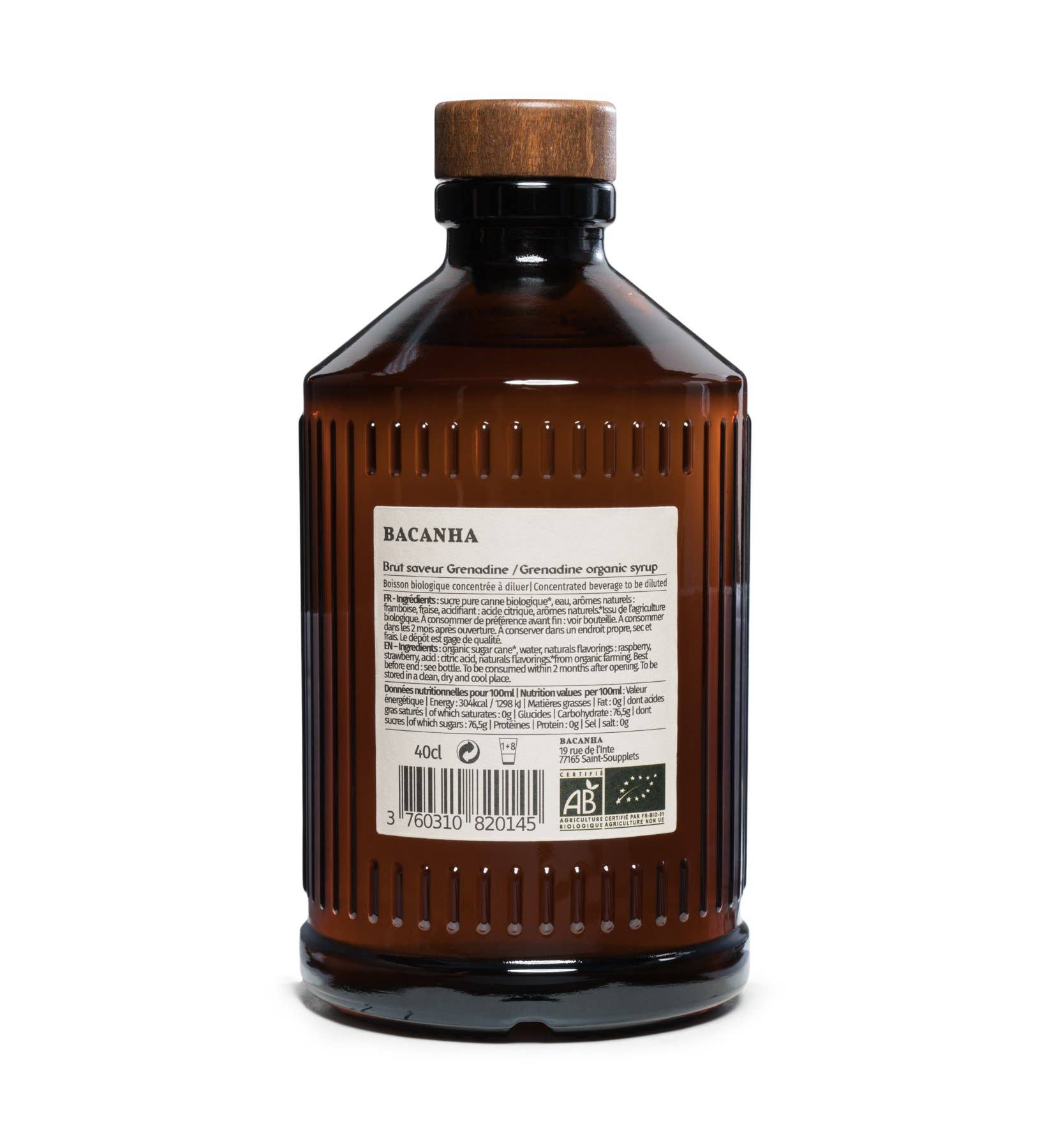 Bacanha - Raw Grenadine Syrup - Organic - 400ml