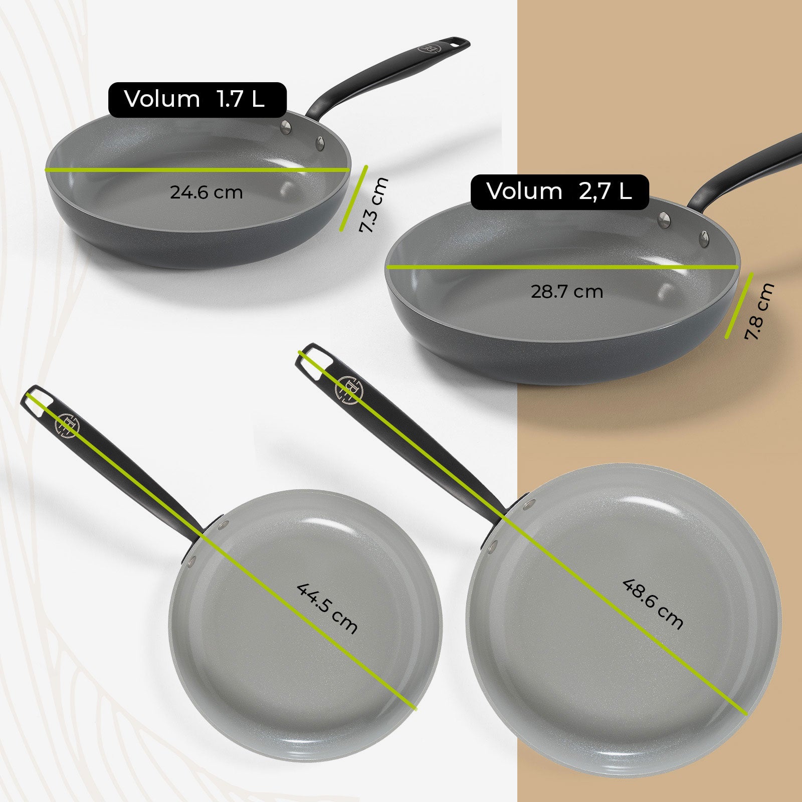 BE Living Essential Stekepannesett 2 deler