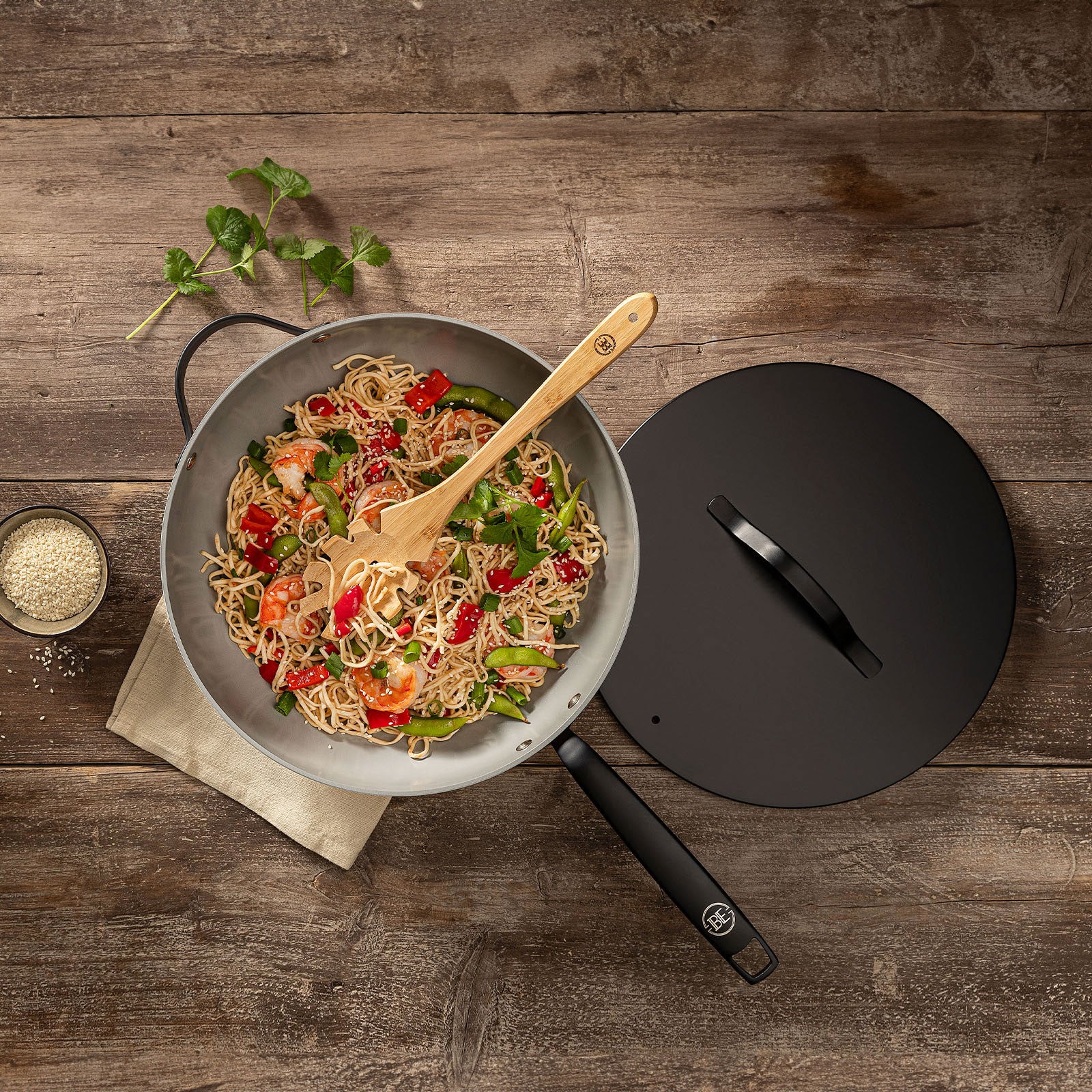 BE Living Essential Wokpanne m/lokk - Ø30cm