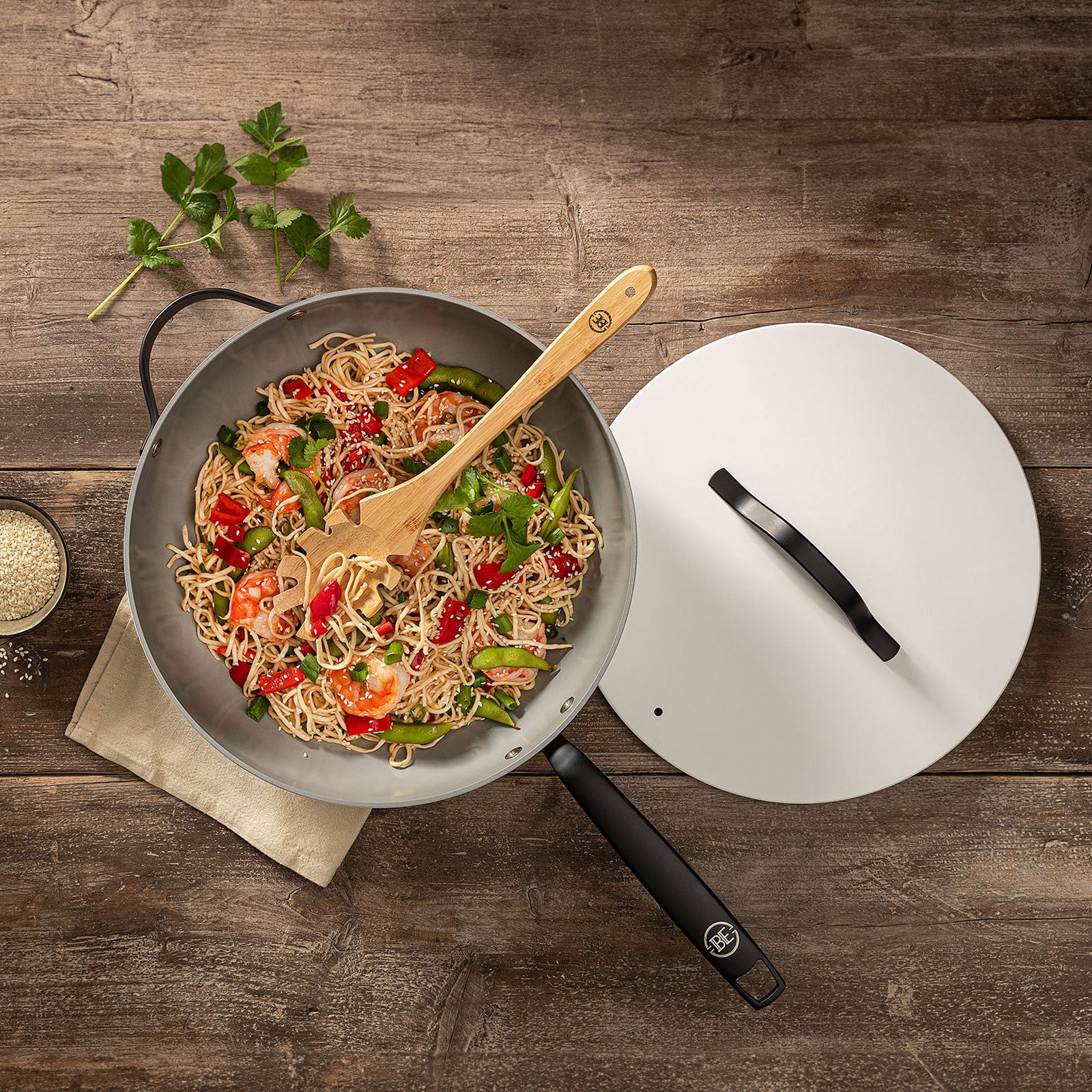 BE Living Essential Wokpanne m/lokk - Ø30cm