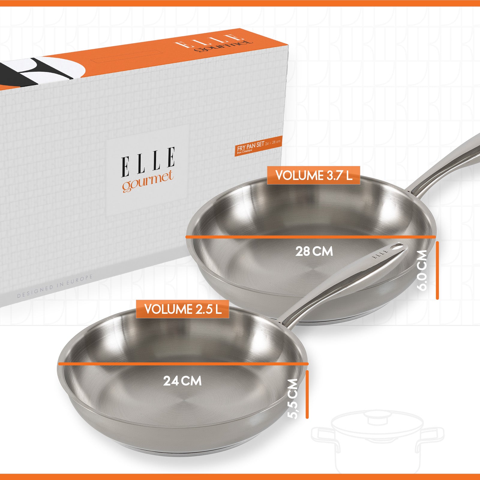 ELLE Gourmet Classique Stekepannesett 2 deler