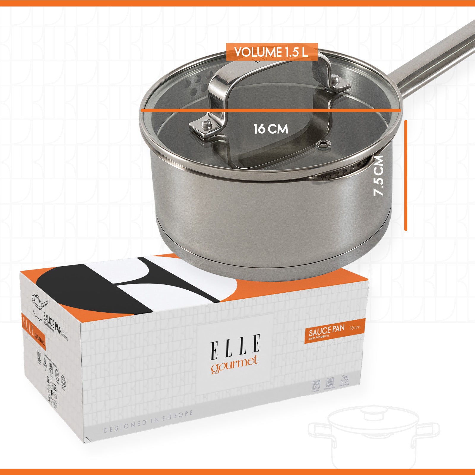 ELLE Gourmet Moderne Sautépanne - Ø16cm