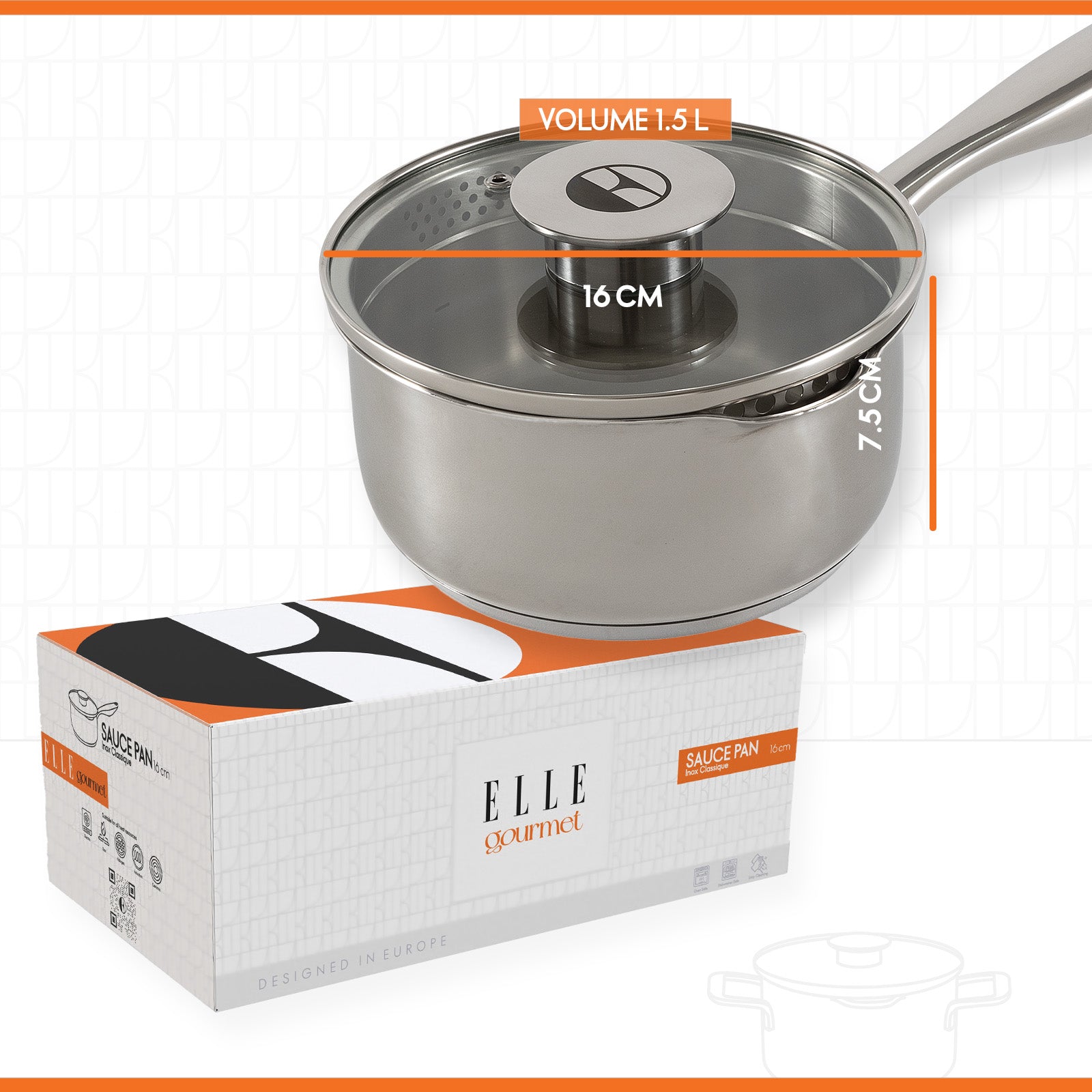 ELLE Gourmet Classique Sautépanne m/lokk - Ø16cm