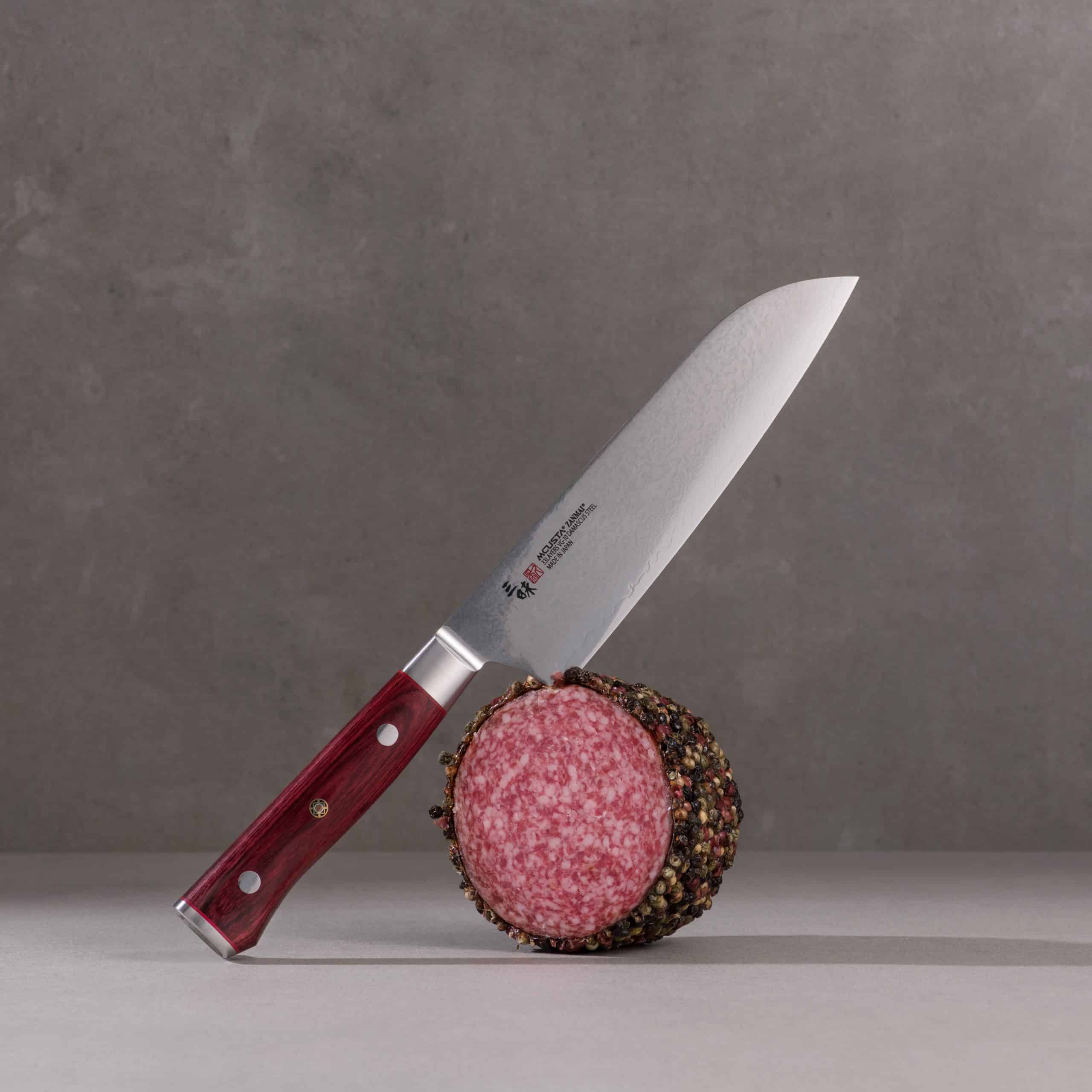 Mcusta Zanmai Damascus Santokukniv 18 cm