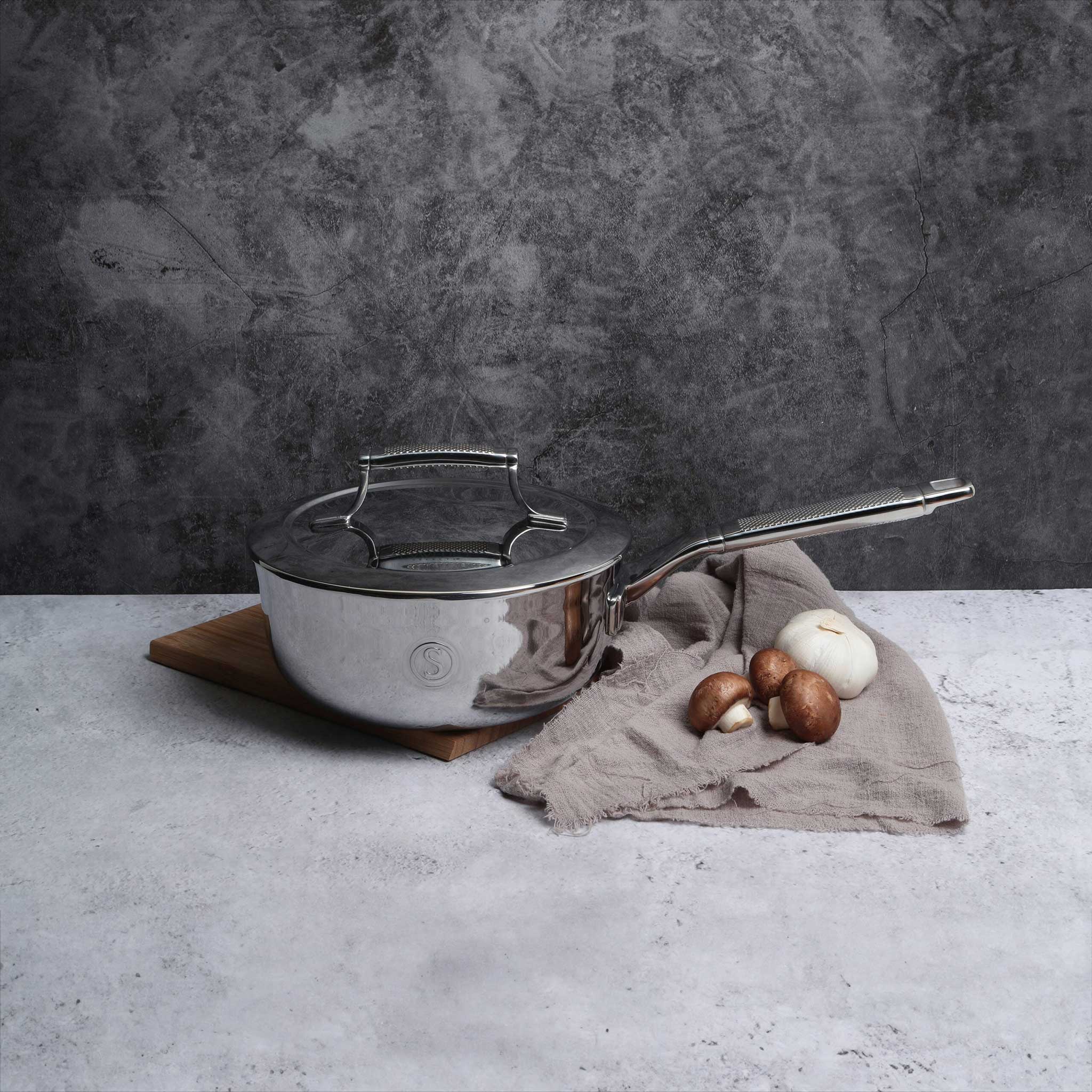 Saveur Selects Voyage Lav Kasserolle - Ø20cm -  3-Ply Rustfritt Stål