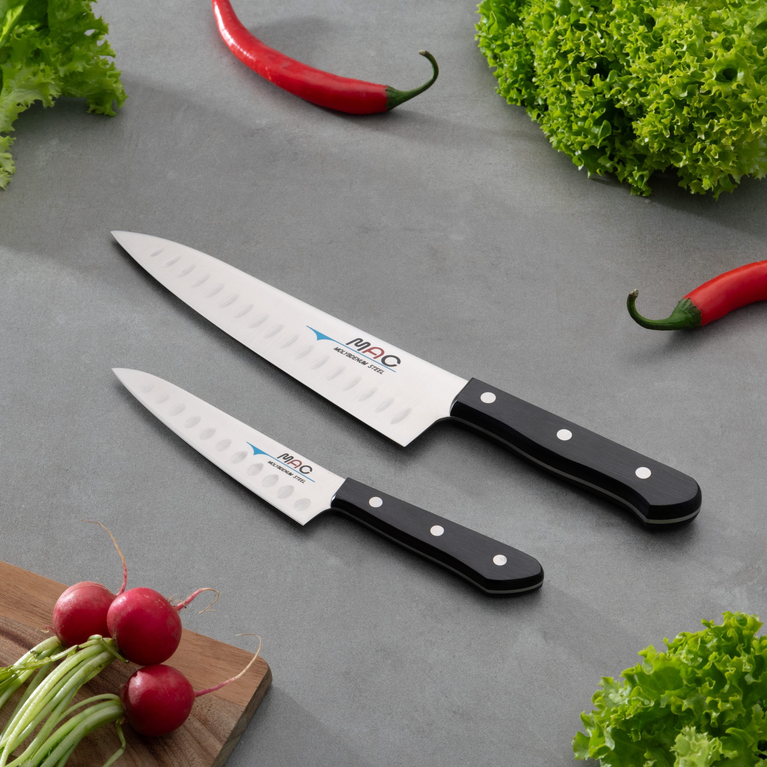 MAC Chef Knivsett 2 Kniver med luftspalt