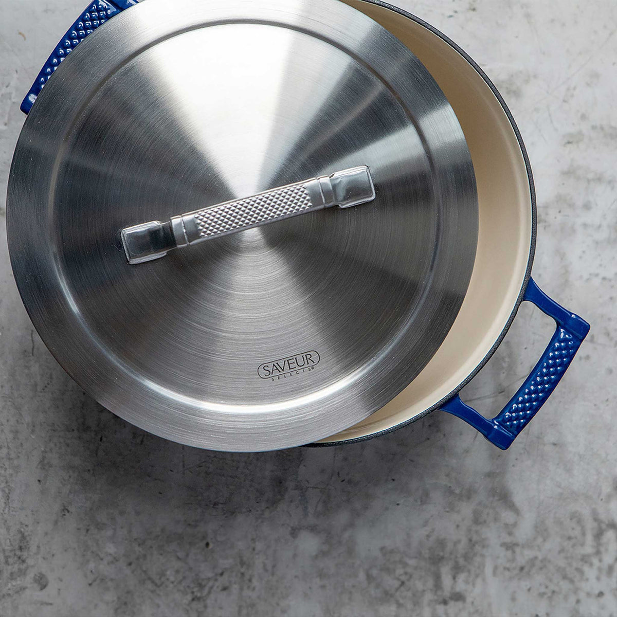 Saveur Selects Voyage Støpejern Gryte - Ø25 cm - Klassisk Blå