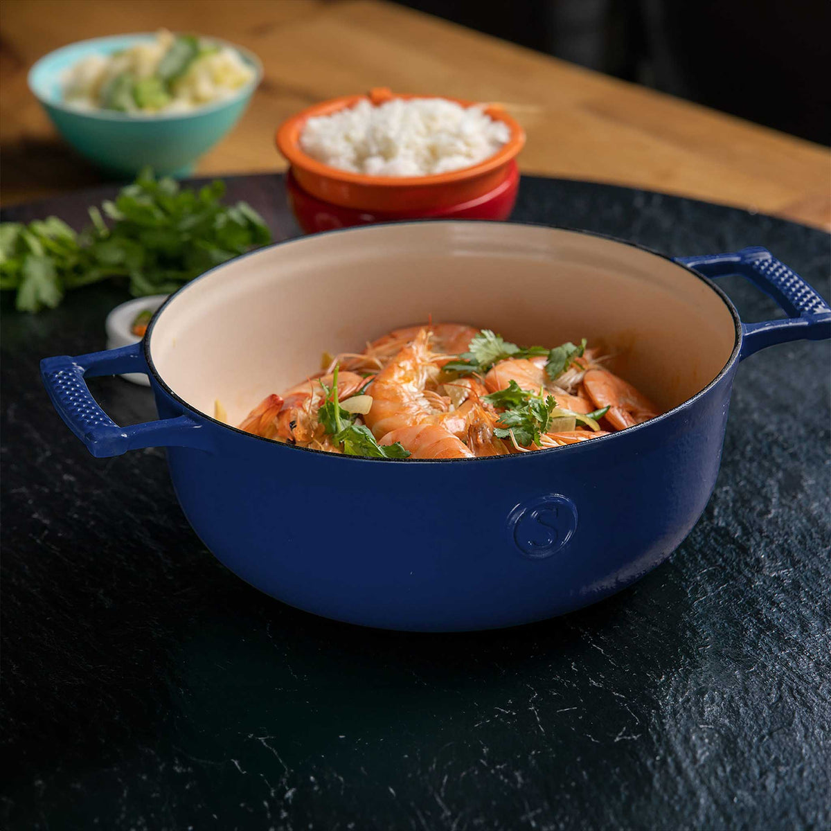 Saveur Selects Voyage Støpejern Gryte - Ø25 cm - Klassisk Blå