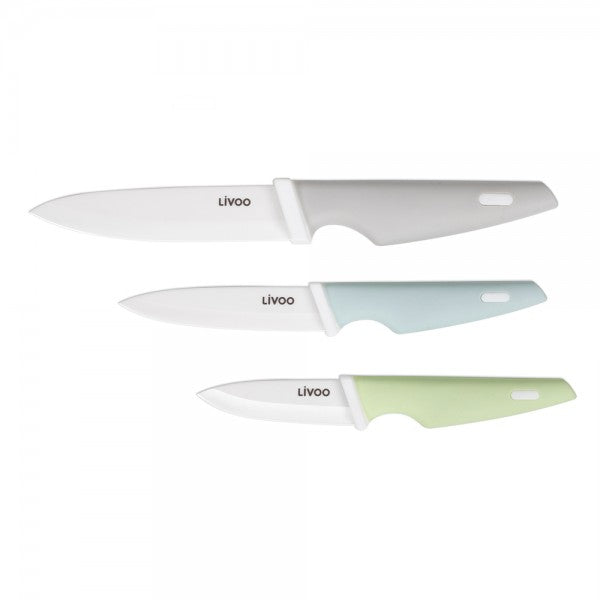 Livoo - Sett med tre keramiske kniver