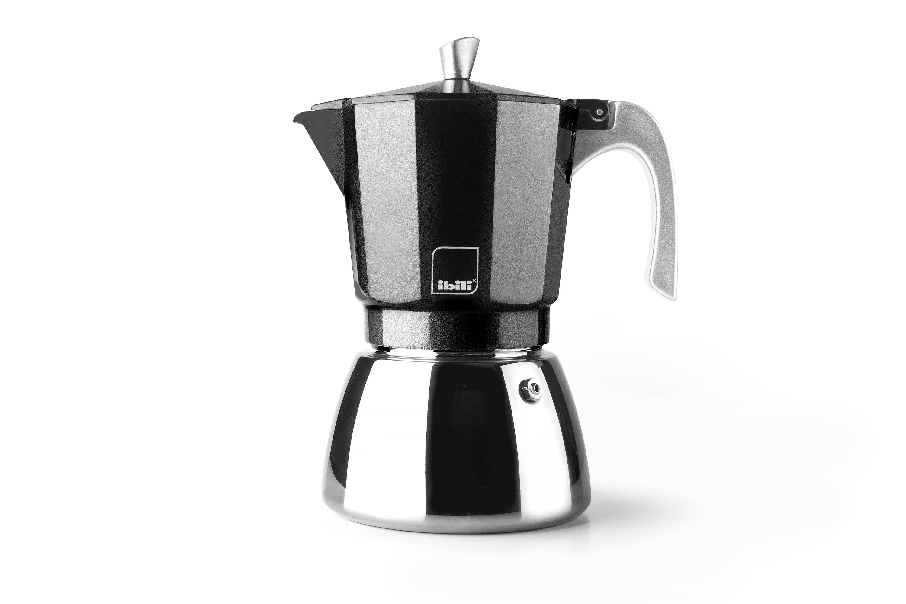 Ibili - Elba espressokanne - 6 kopper - svart