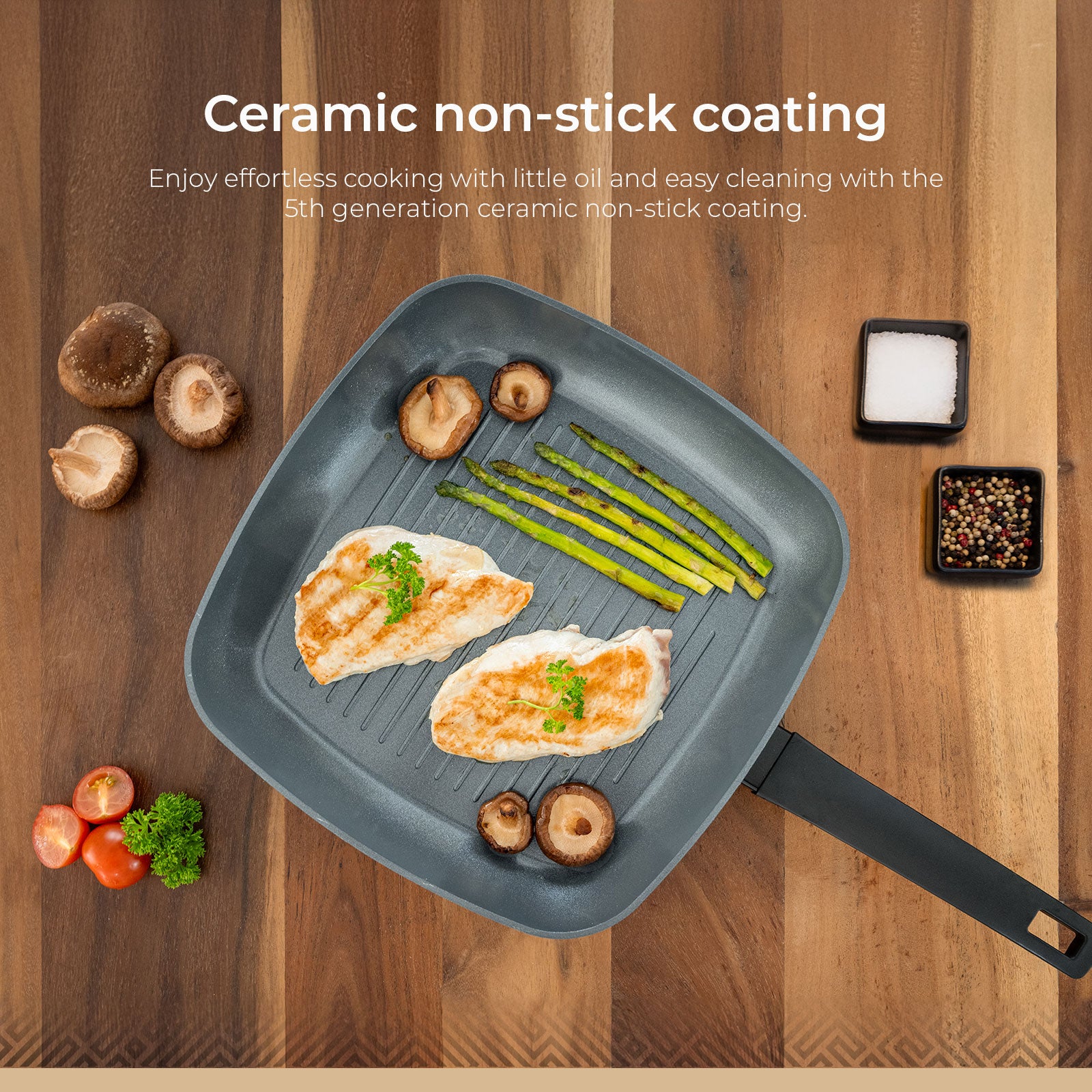 Be Living Delight - Grillpanne - Ø28cm - Svart