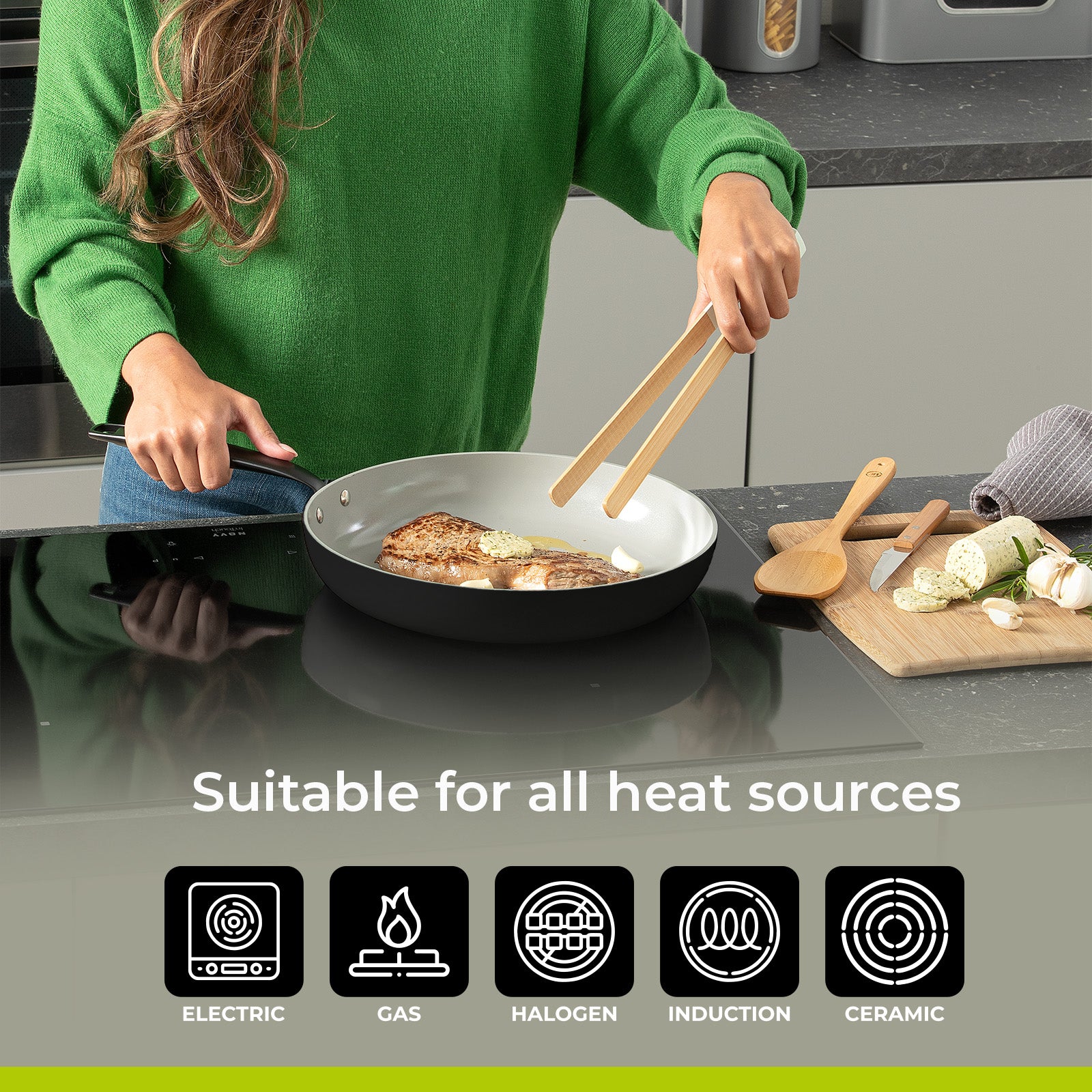 BE | LIVING Essential Stekepannesett 2 deler - Svart