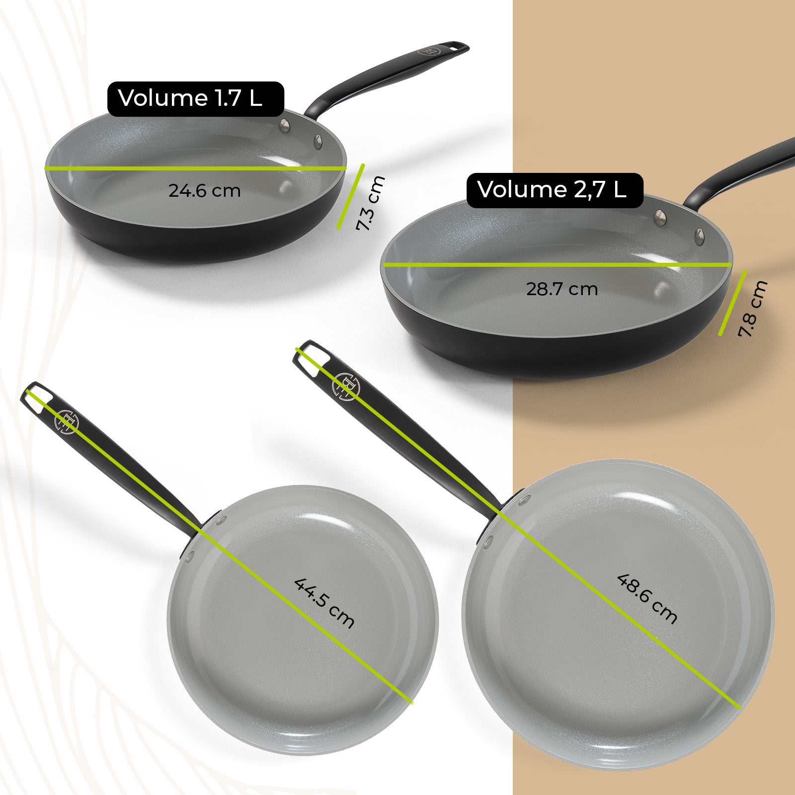 BE | LIVING Essential Stekepannesett 2 deler - Svart