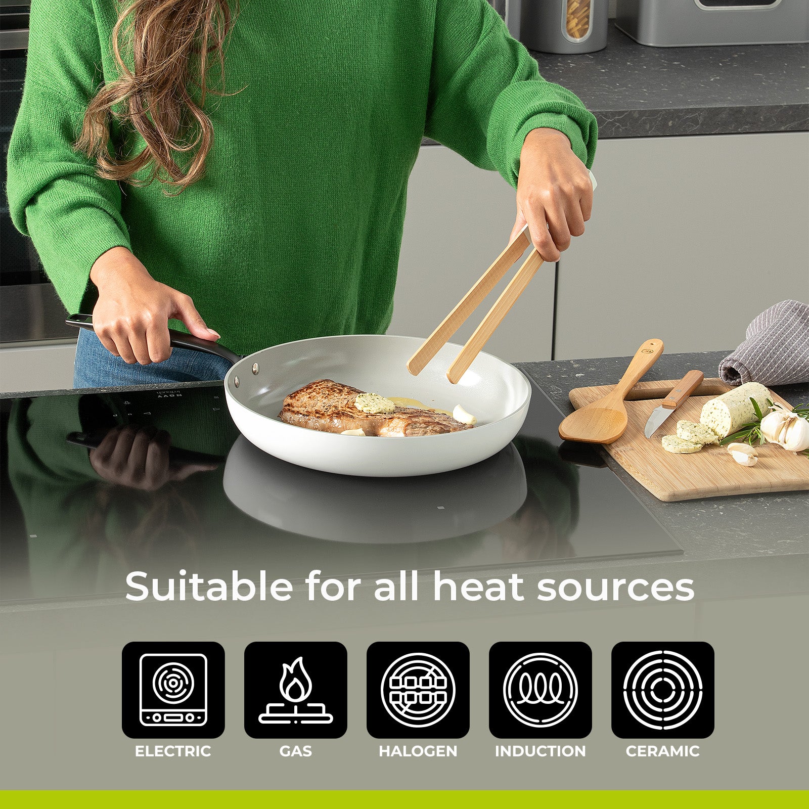 BE | LIVING Essential Stekepannesett 2 deler - Hvit