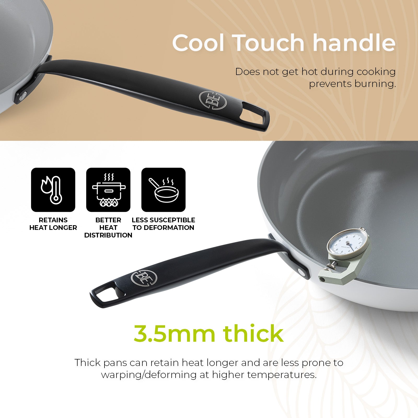 BE | LIVING Essential Stekepannesett 2 deler - Hvit