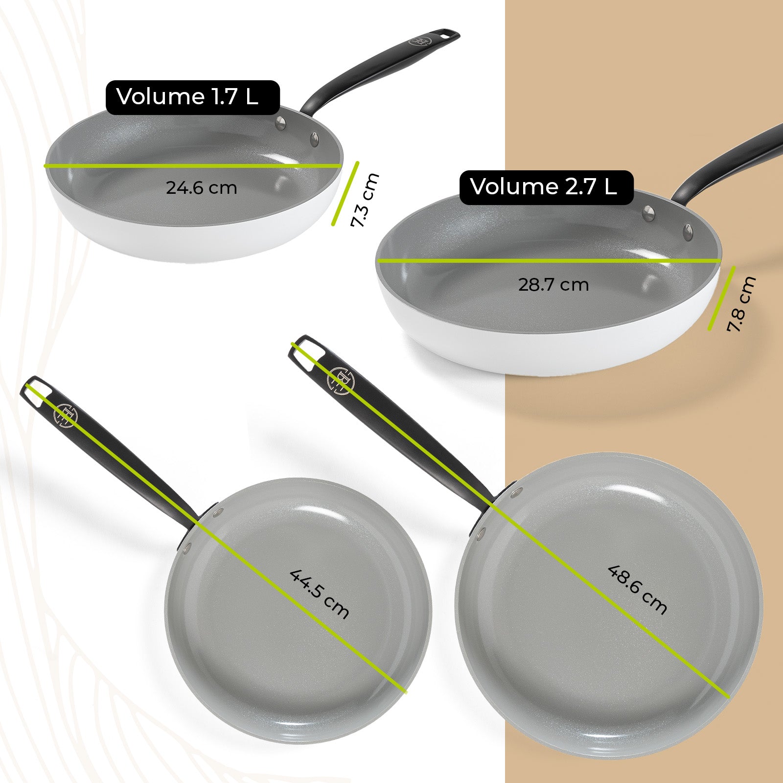 BE | LIVING Essential Stekepannesett 2 deler - Hvit