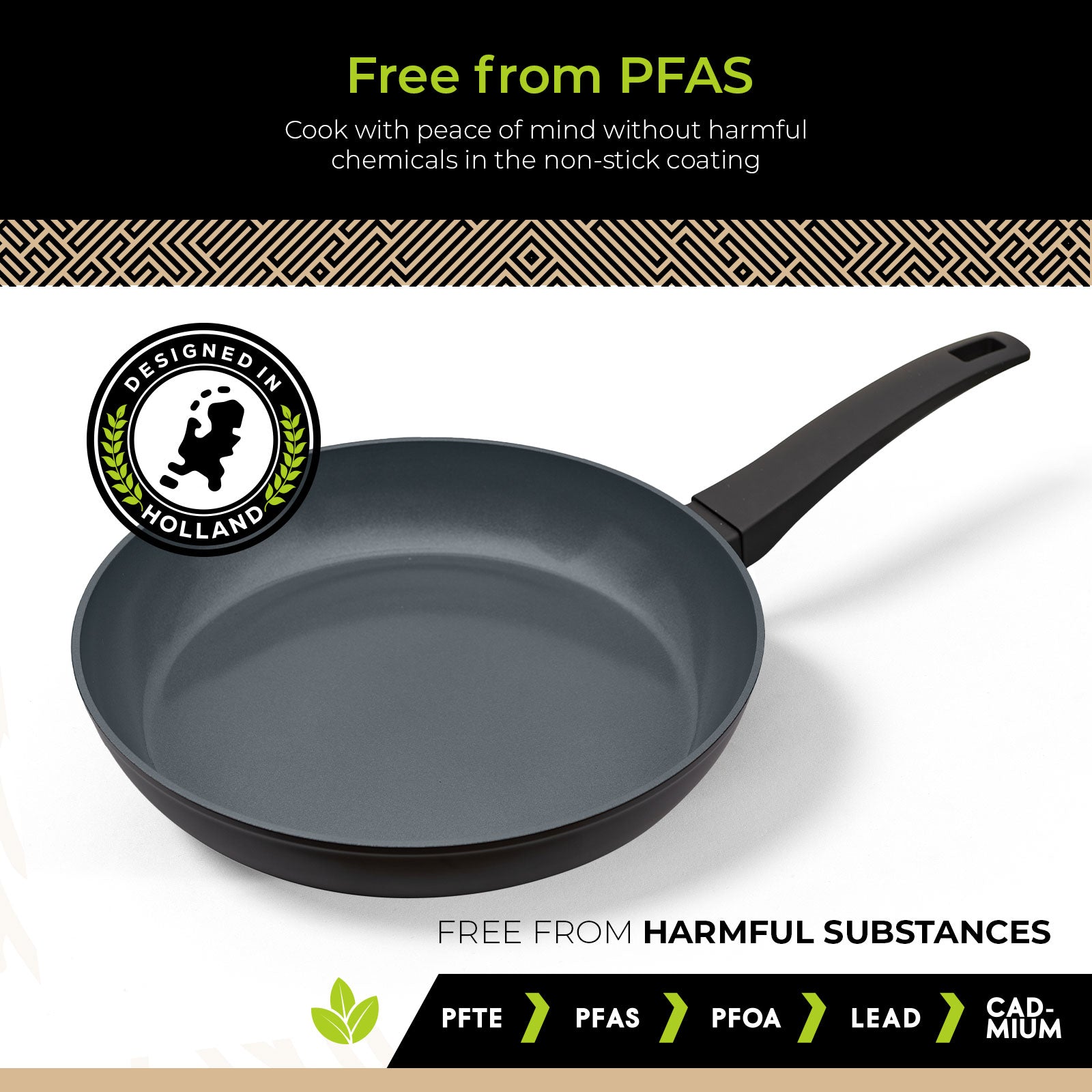 BE Living Delight - Stekepannesett 2 deler -  Svart