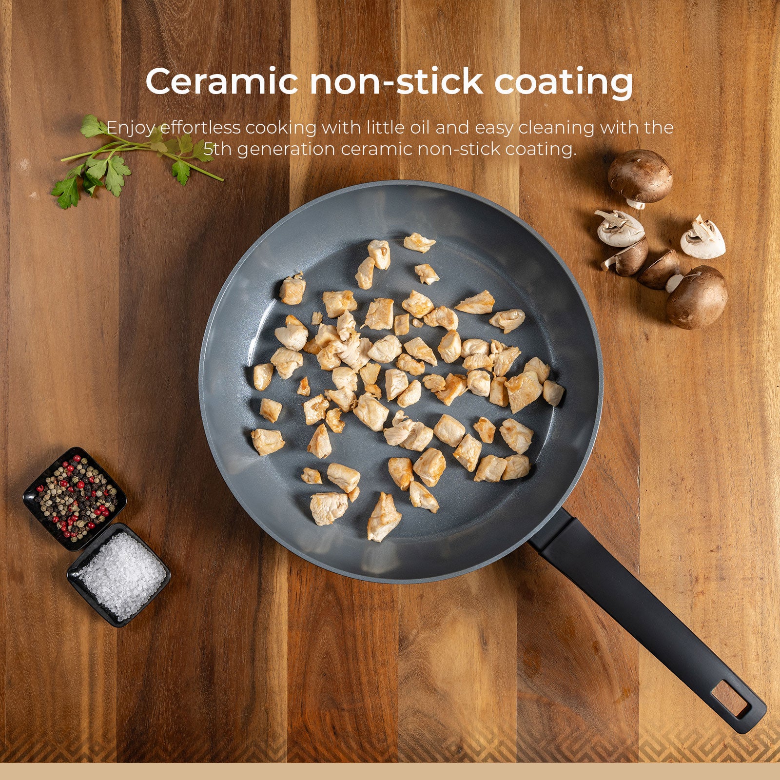 BE Living Delight - Stekepannesett 3 deler - Svart