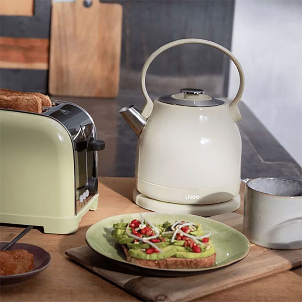 Livoo Retro Vannkoker - 1,5l - hvit