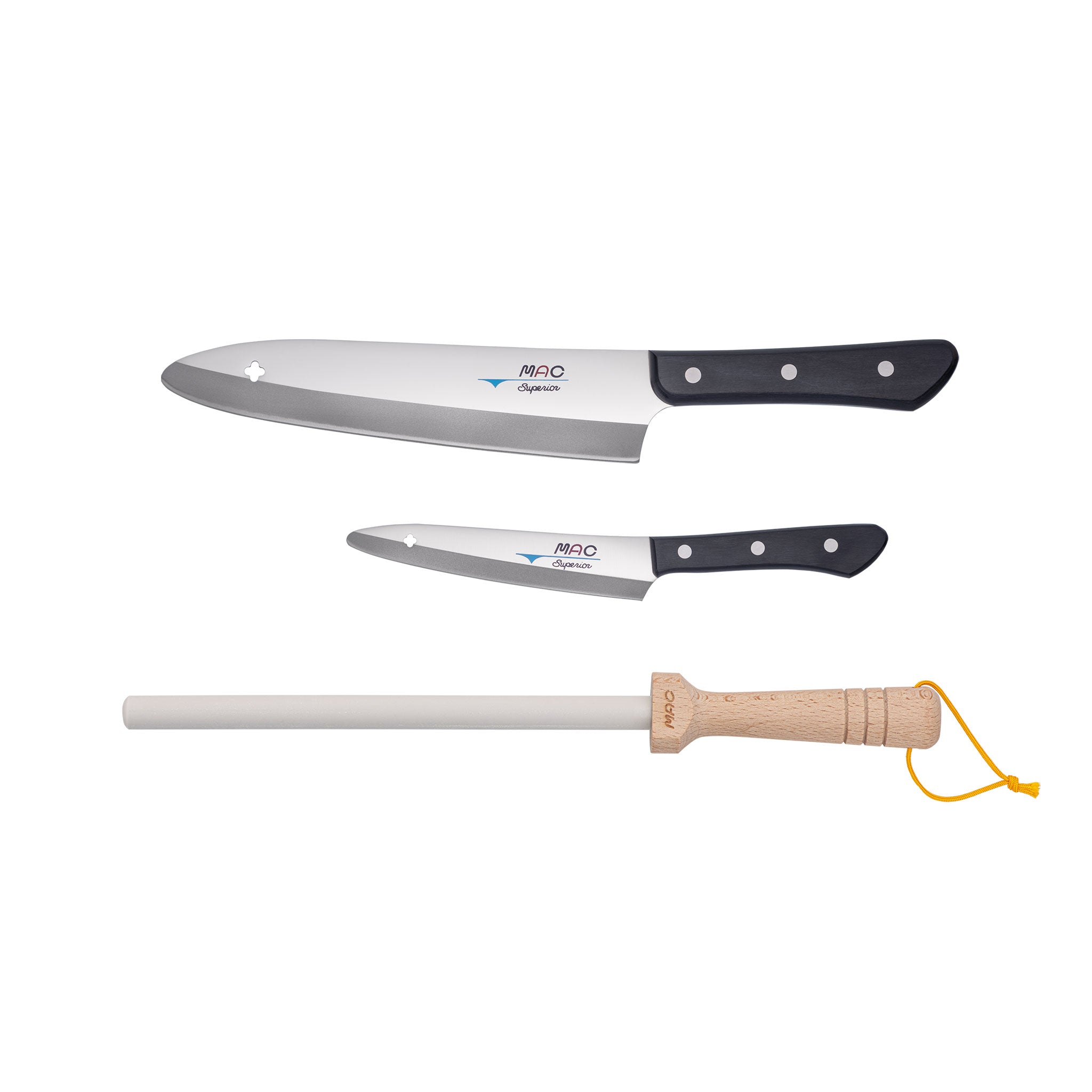 MAC Superior Knivsett 2 Kniver med Slipestav