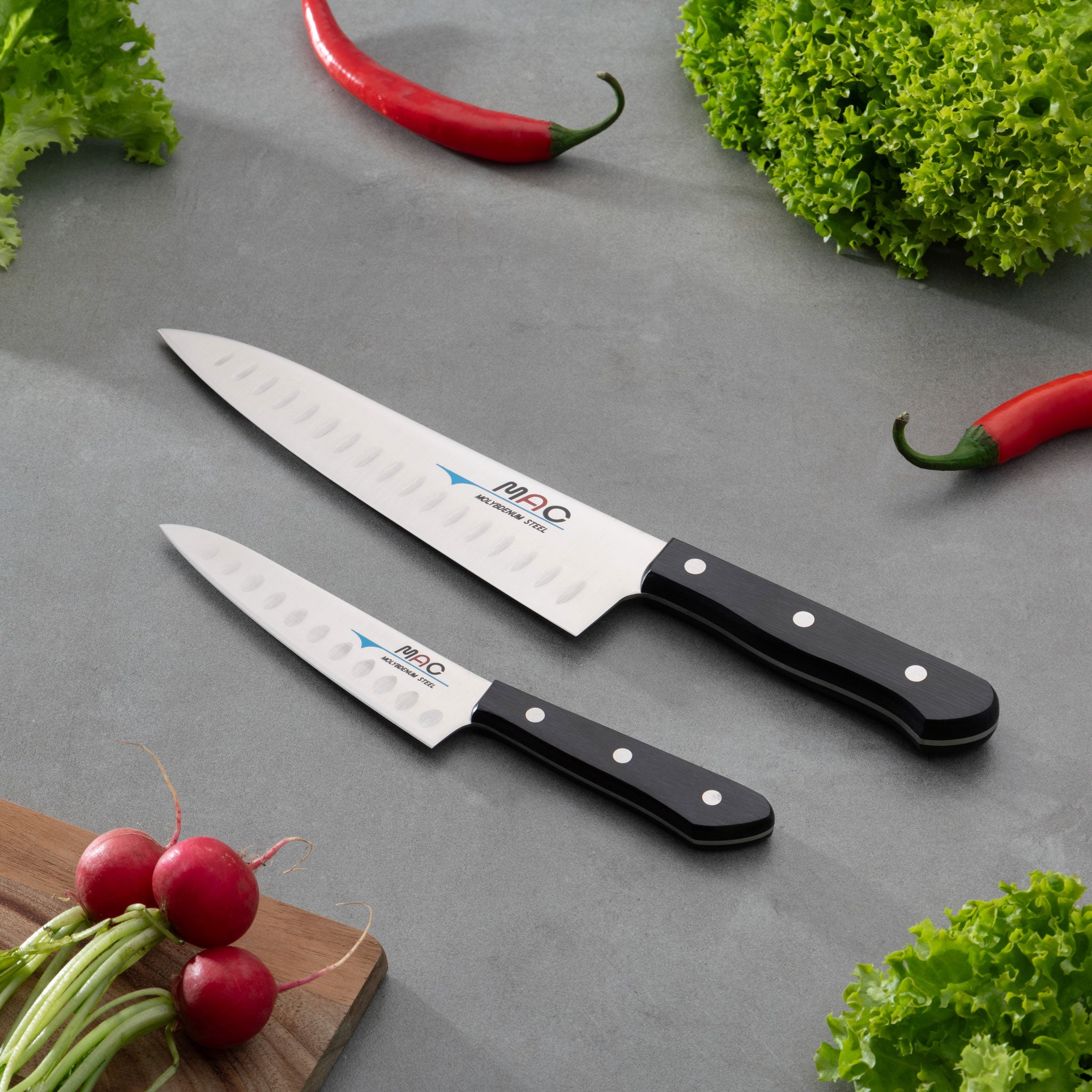 MAC Chef Knivsett 2 Kniver med luftspalt