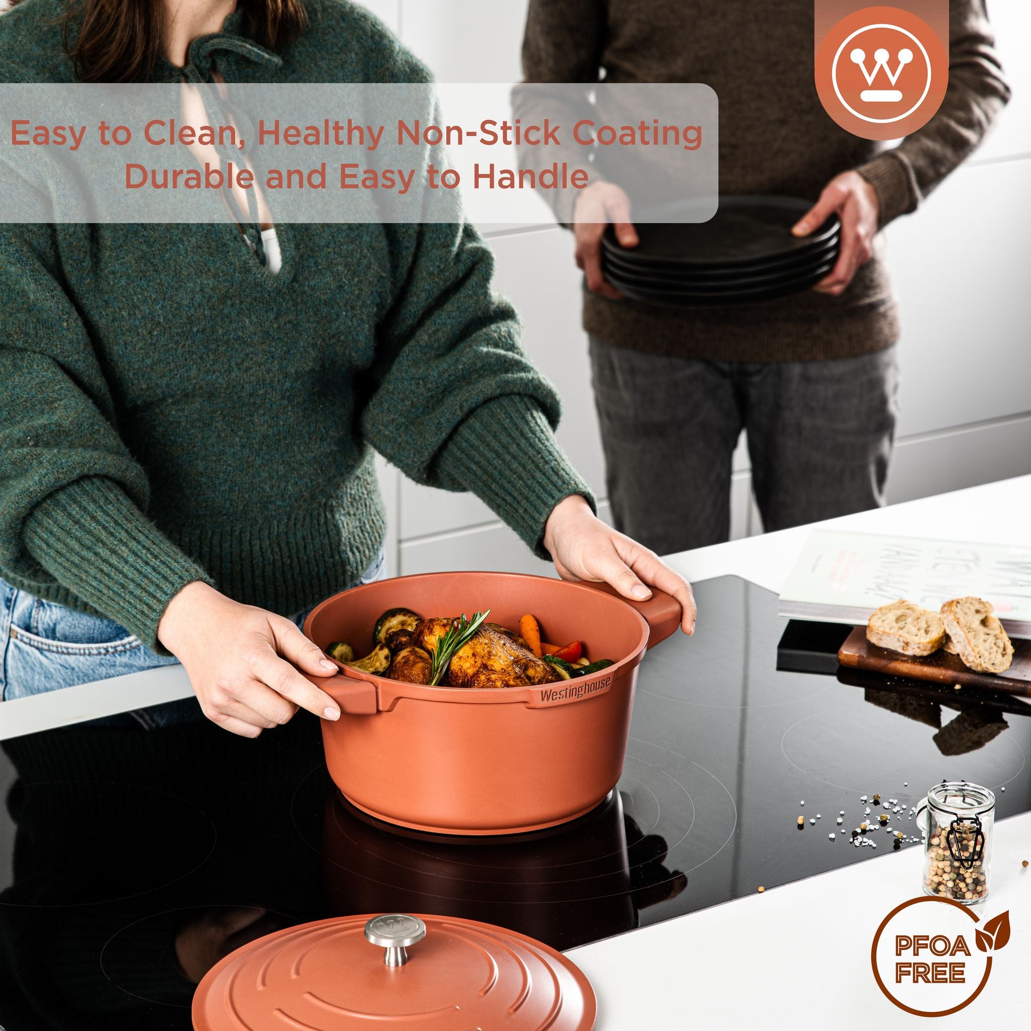 Westinghouse Performance Gryte m/lokk - Ø28cm - Oransje
