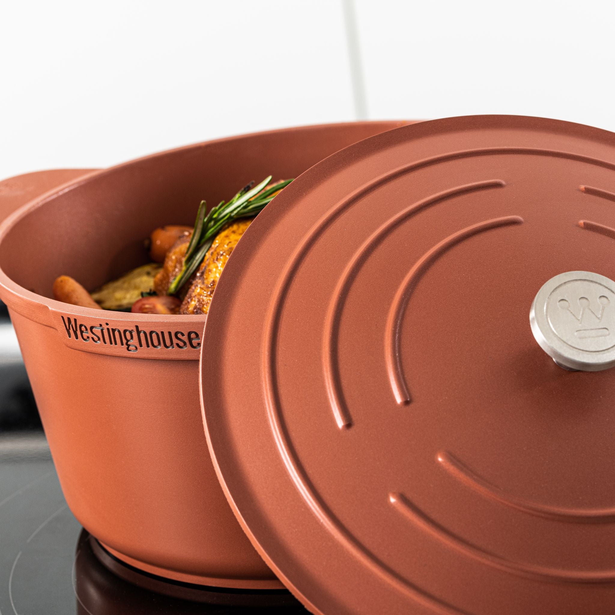 Westinghouse Performance Gryte m/lokk - Ø28cm - Oransje