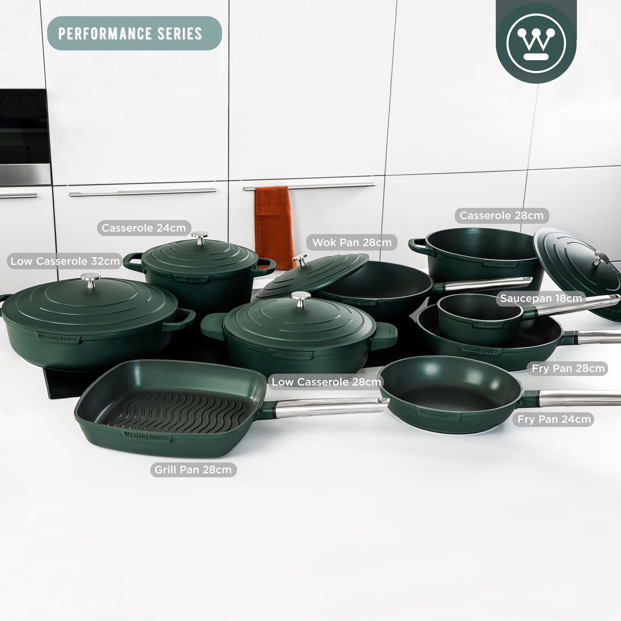 Westinghouse Performance Gryte m/lokk - Ø28cm - Grønn