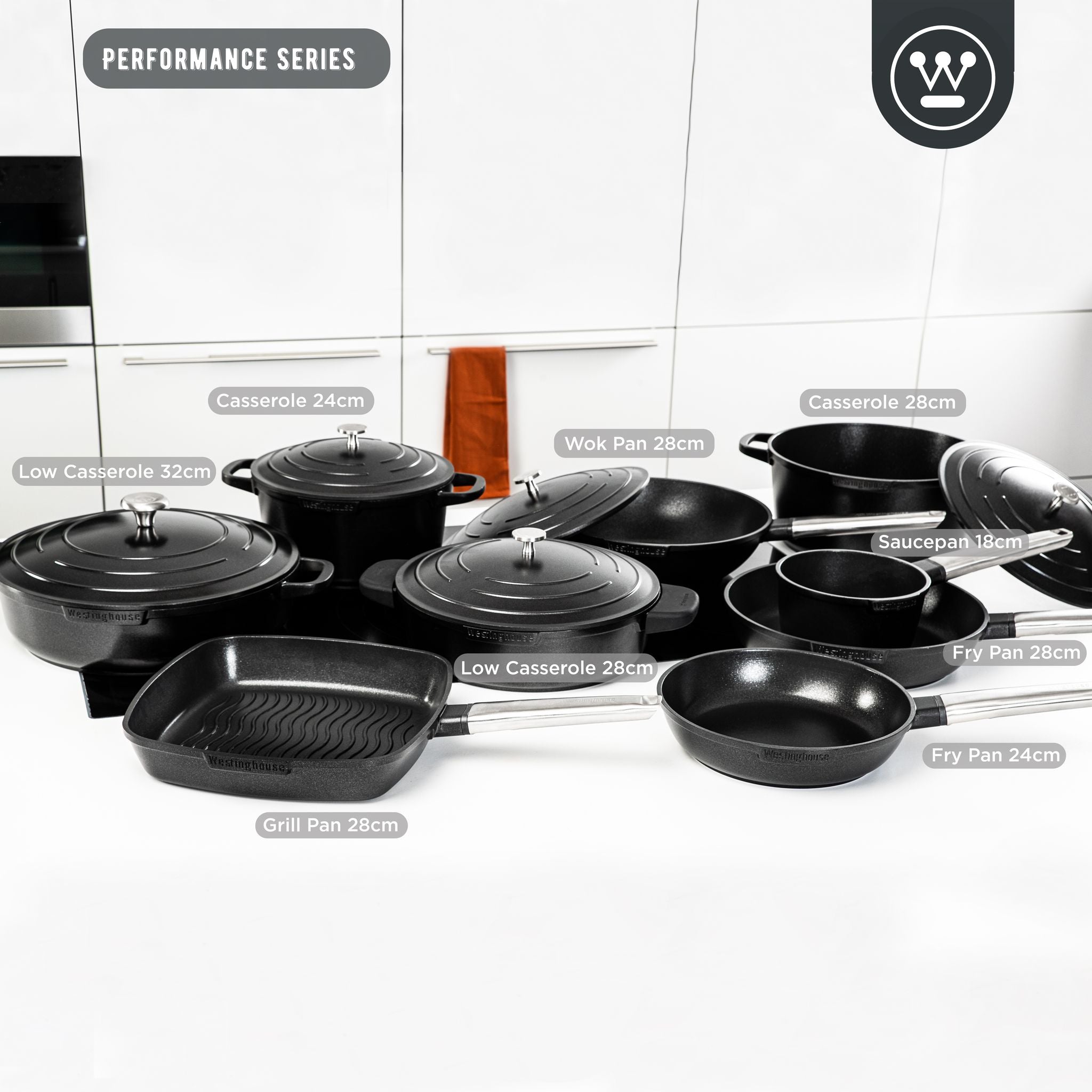 Westinghouse Performance Stekepanne - Ø28cm - Svart
