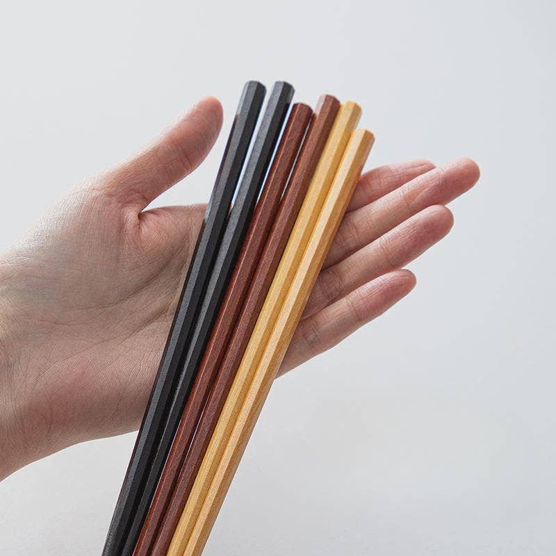 Gohobi – 5 par japanske spisepinner av tre Cone