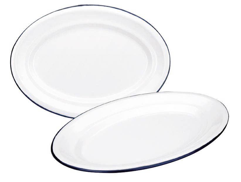 Ibili – Ovalt Serveringsbrett (Hvit, 30x20 cm)