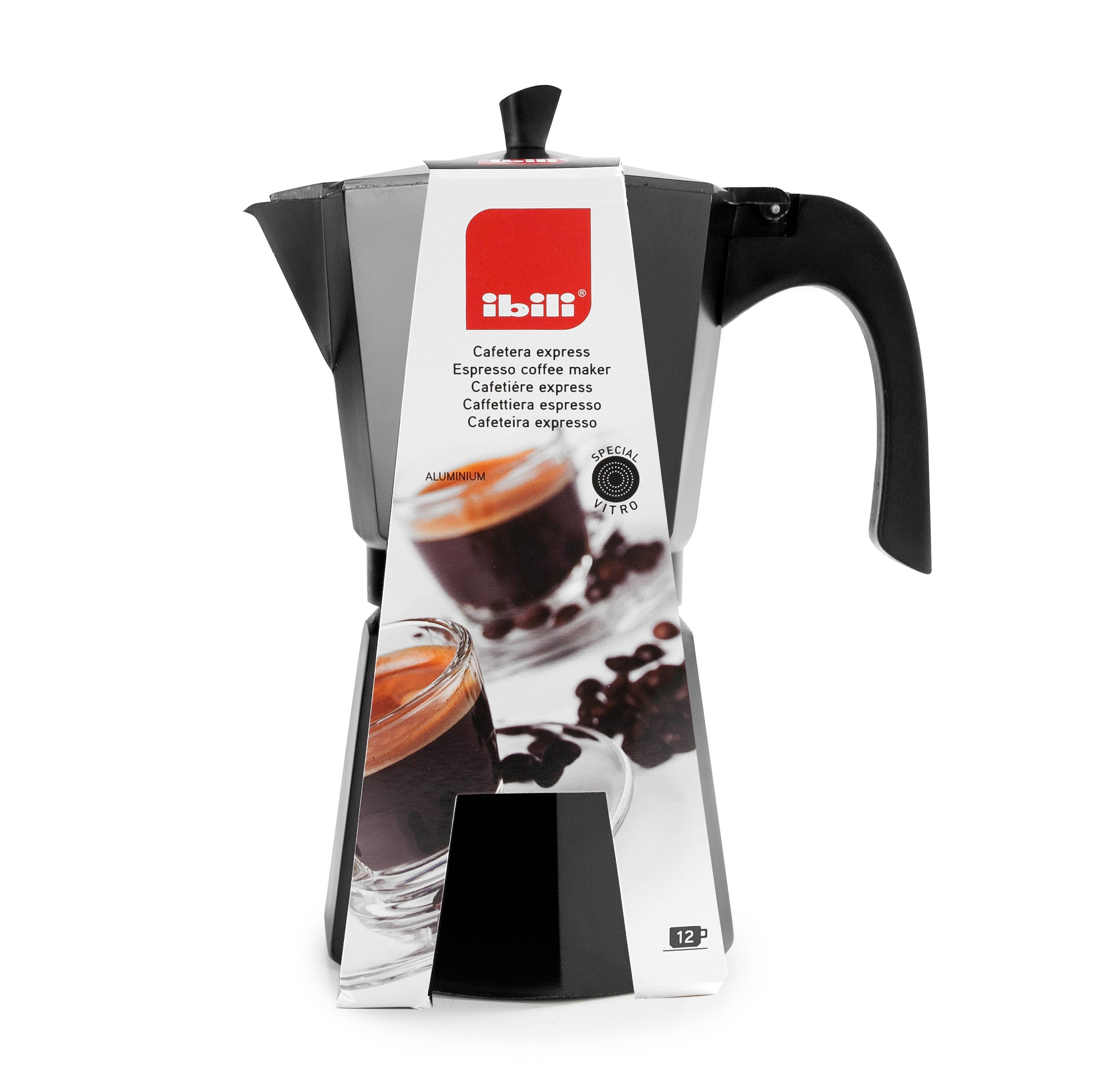 Ibili - Bahia espressokanne - 3 kopper - svart