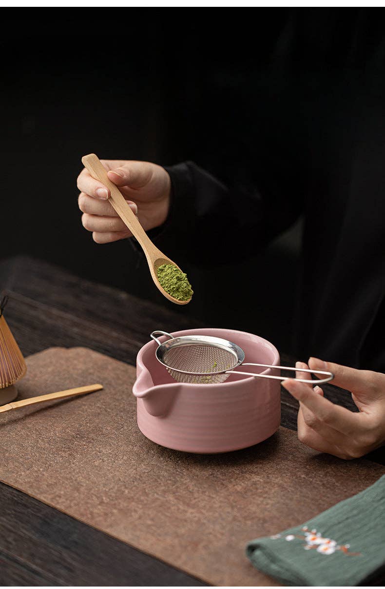 Gohobi – Keramisk matcha-sett  041 Rosa