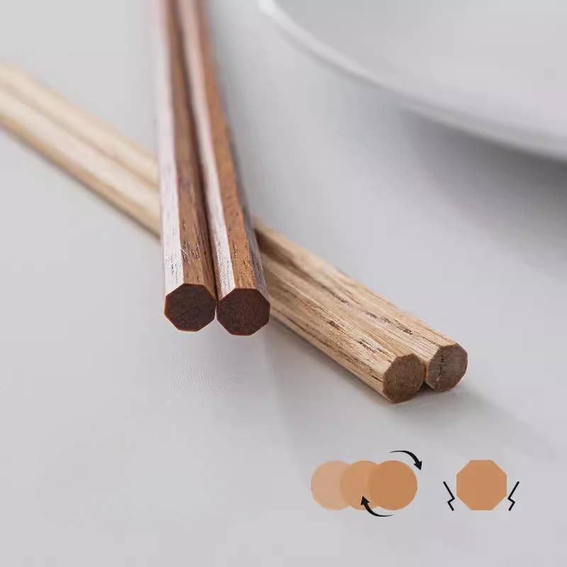 Gohobi – 5 par japanske spisepinner av tre Cone