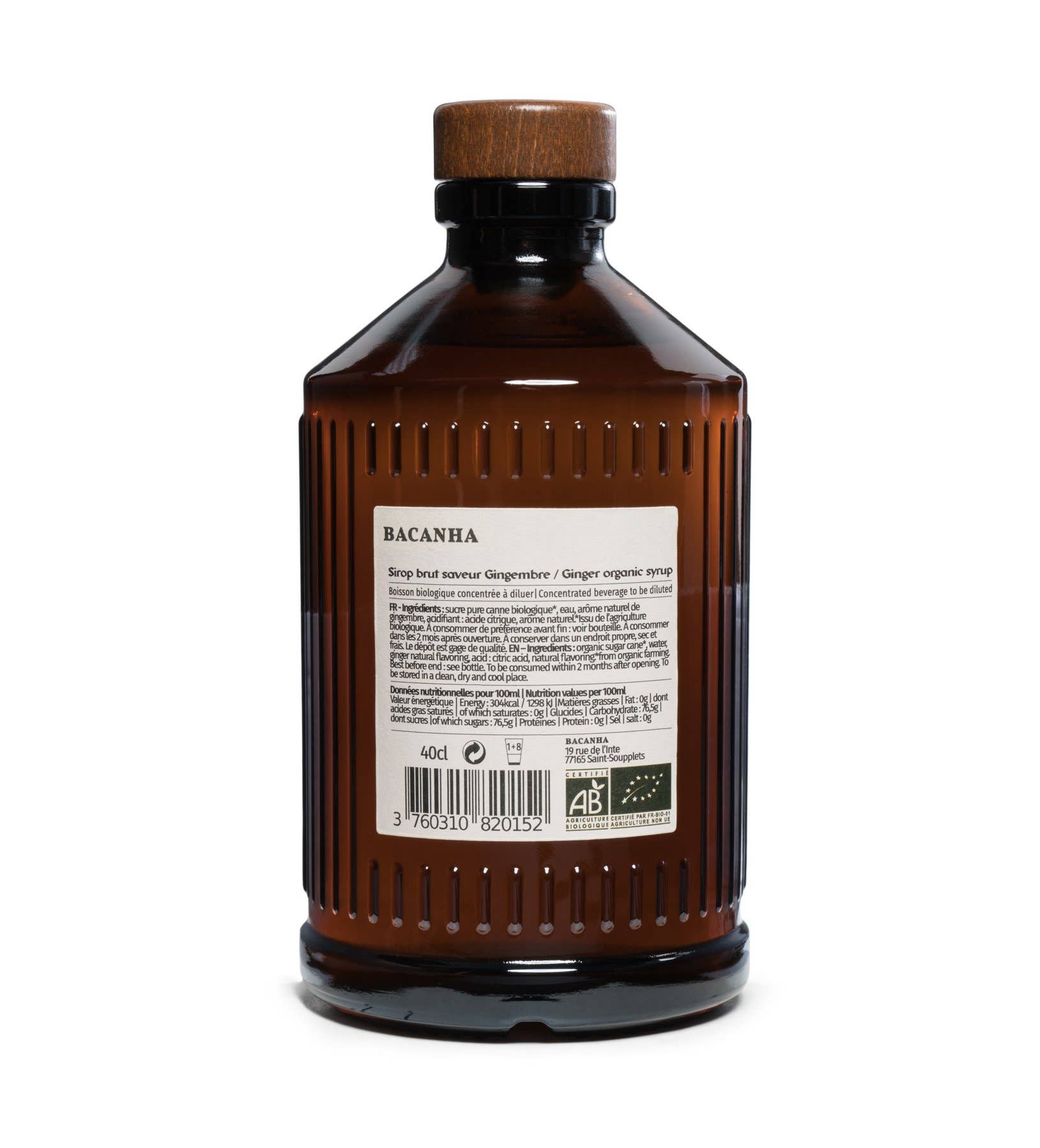 Bacanha - Raw Ginger Syrup - Organic - 400ml