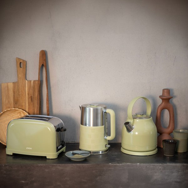 Livoo Retro Vannkoker - 1,5l - pistasj