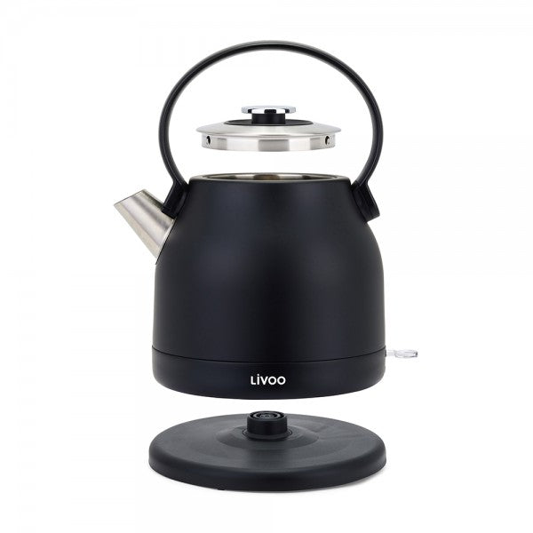 Livoo Retro Vannkoker - 1,5l - svart